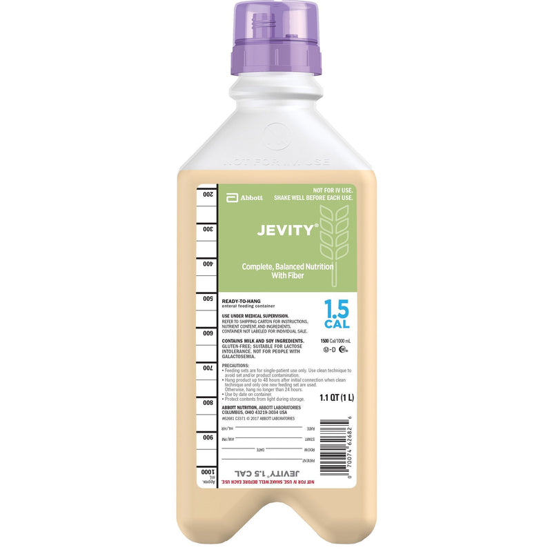 Jevity 1.5 Cal Tube Feeding Formula, 33.8 oz Ready to Hang Carton (Case of 8) 