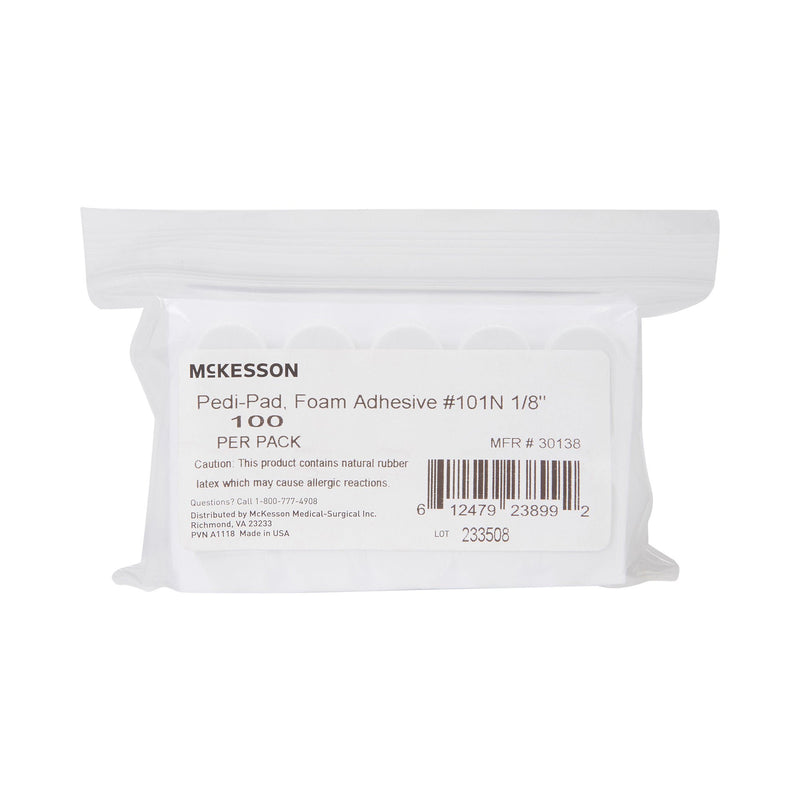 McKesson Pedi-Pad White Protective Pad, Size 101 – Narrow (Case of 1000)