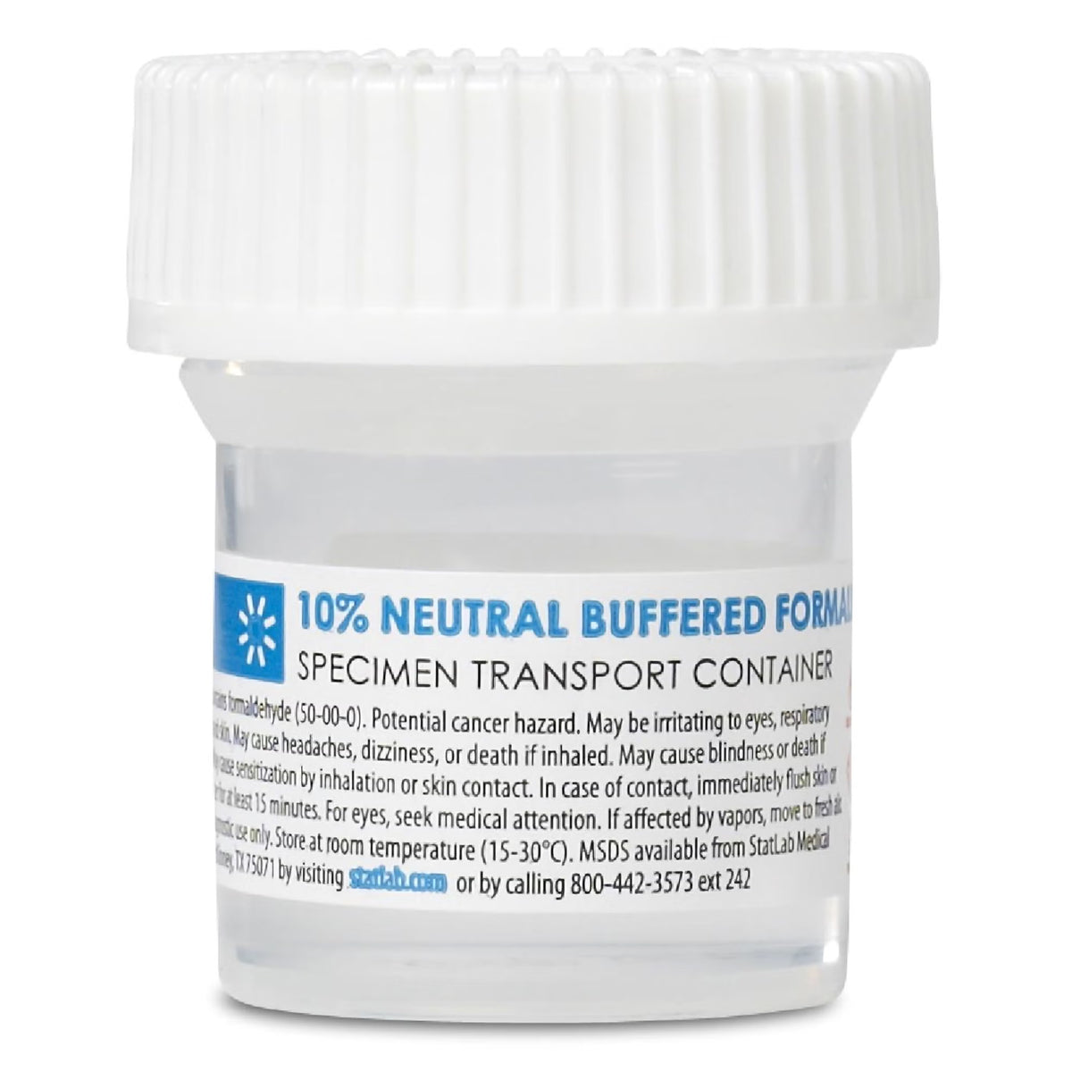 StatClick Prefilled Formalin Container, 20 mL Fill in 40 mL (Case of 96)