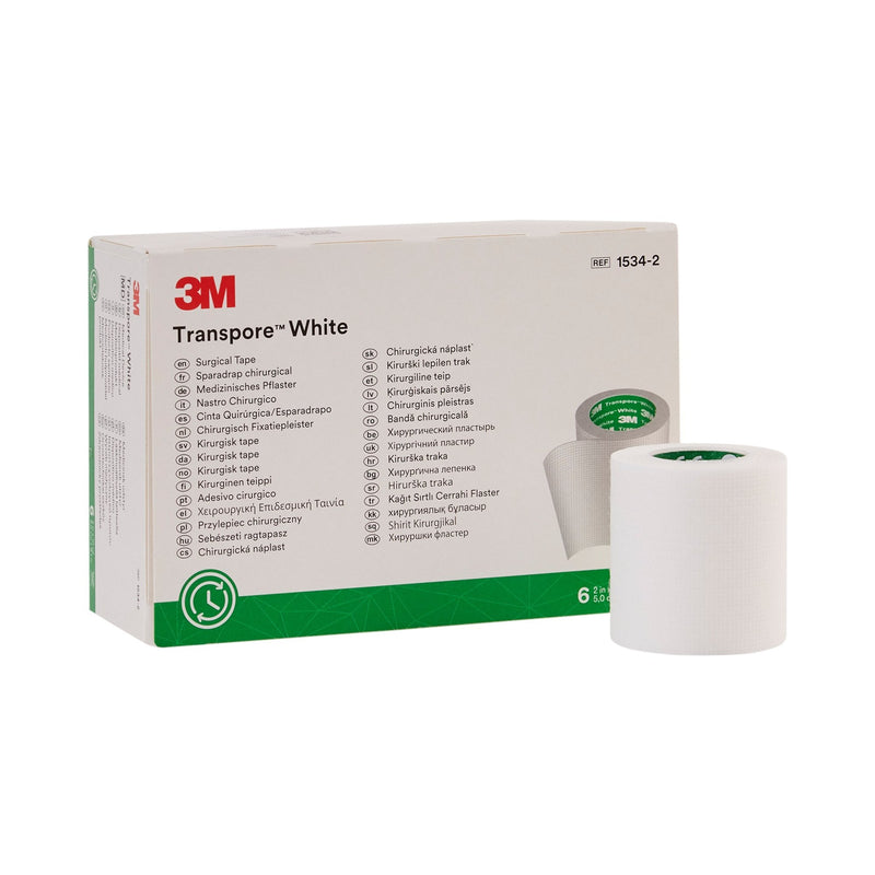 Solventum Corporation 3M Transpore Plastic Medical Tape, 2 Inch x 10 Yard, White (60/CS) 