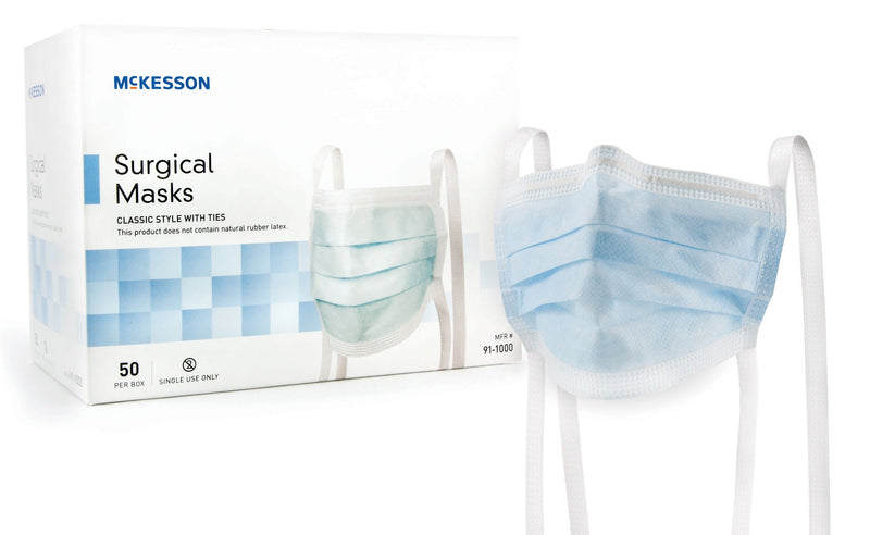 McKesson Classic Style Surgical Mask, Blue (50/EA)