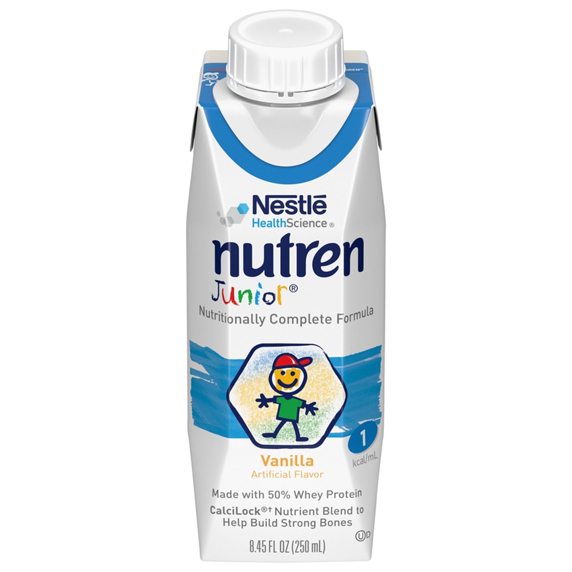 Nestle Healthcare Nutrition Nutren Junior Nutritionally Complete Formula, Vanilla, 8.45-ounce Tetra Prisma (24/CS) 