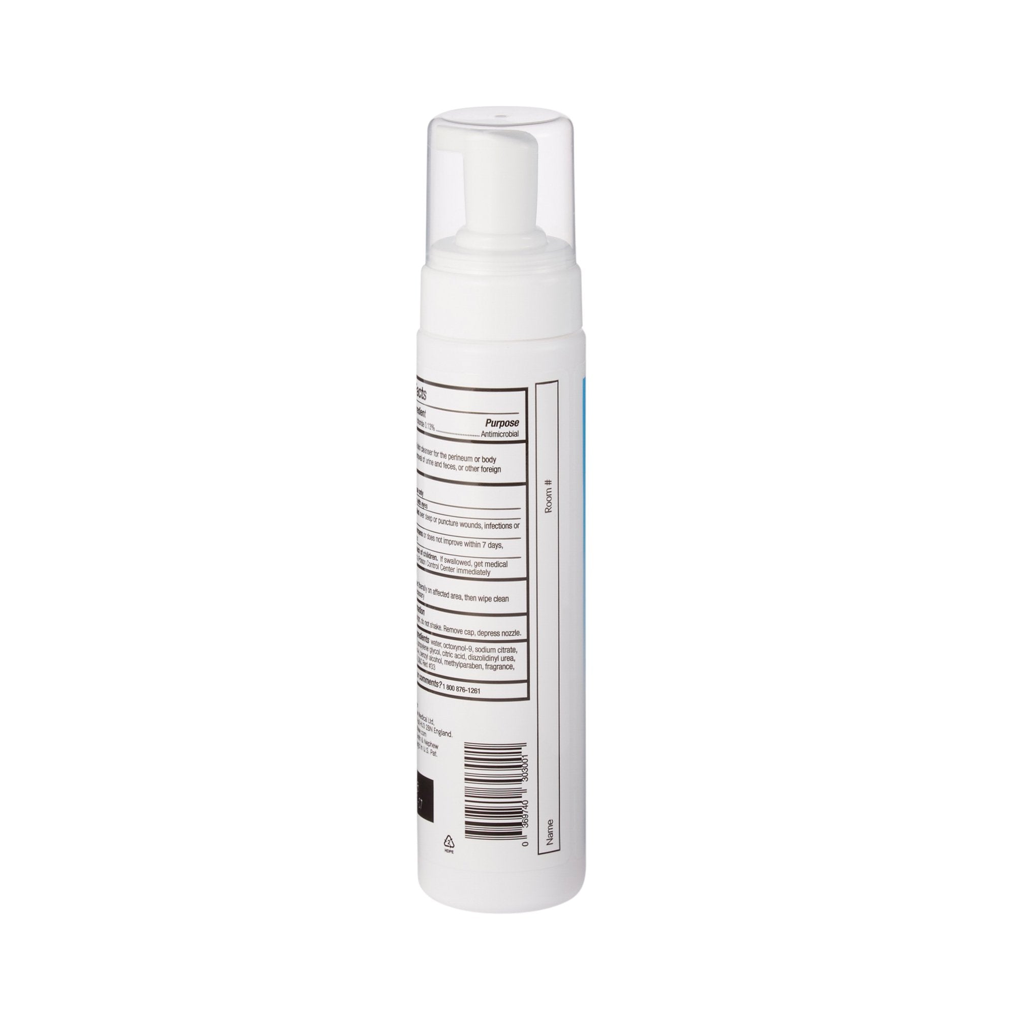 Smith & Nephew Secura Rinse-Free Foaming Body Wash, Antimicrobial, Scented, 8.5-oz. Pump Bottle (12/CS) 