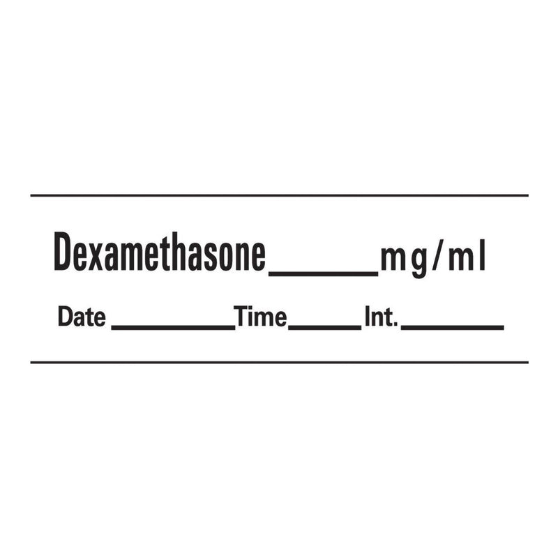 Barkley Anesthesia Label Tape, Dexamethasone, 1/2 x 1-1/2 Inch (Roll of 333)
