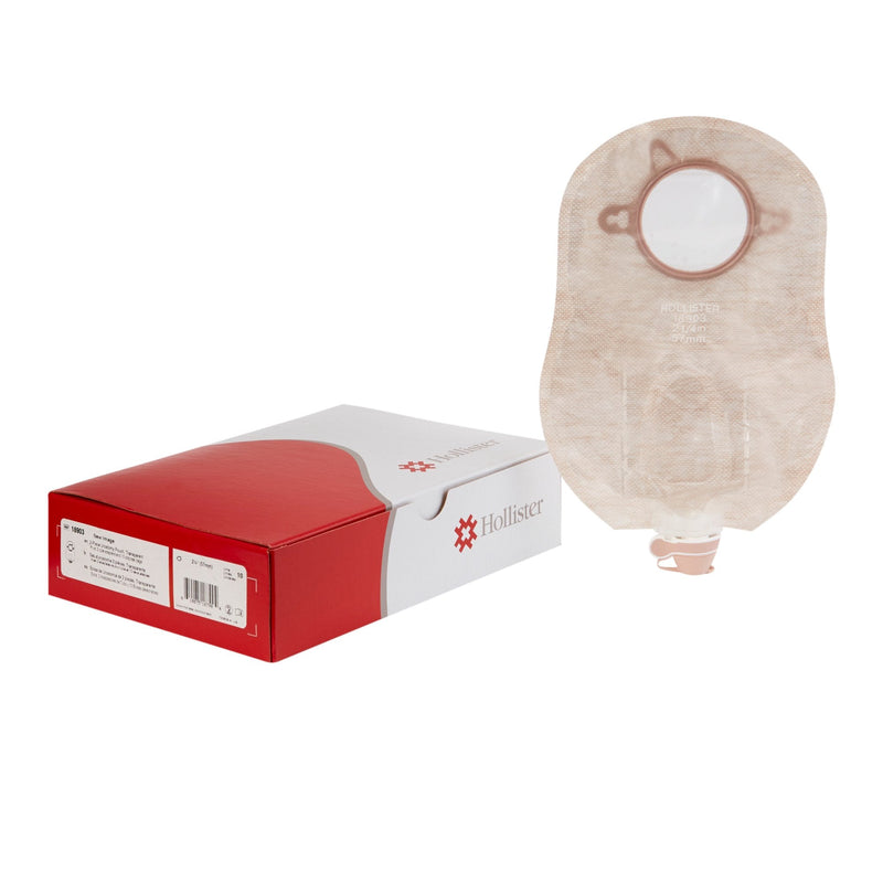Hollister New Image Two-Piece Transparent Urostomy Pouch, 57 mm Flange, Red Match (10/BX) 