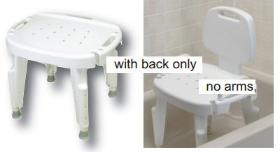 Shower Chair Fabrication Enterprises Without Arms Plastic Frame Removable Backrest 22 Inch Seat Width 300 lbs. Weight Capacity (Each)