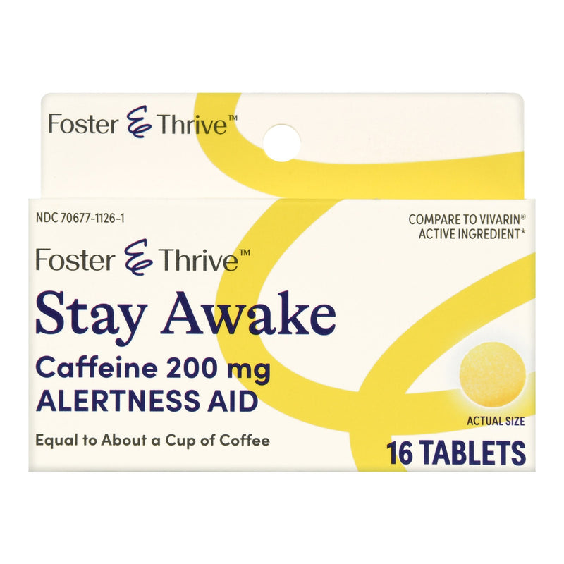 McKesson Brand Foster & Thrive Stay Awake Caffeine 200 mg Tablets 