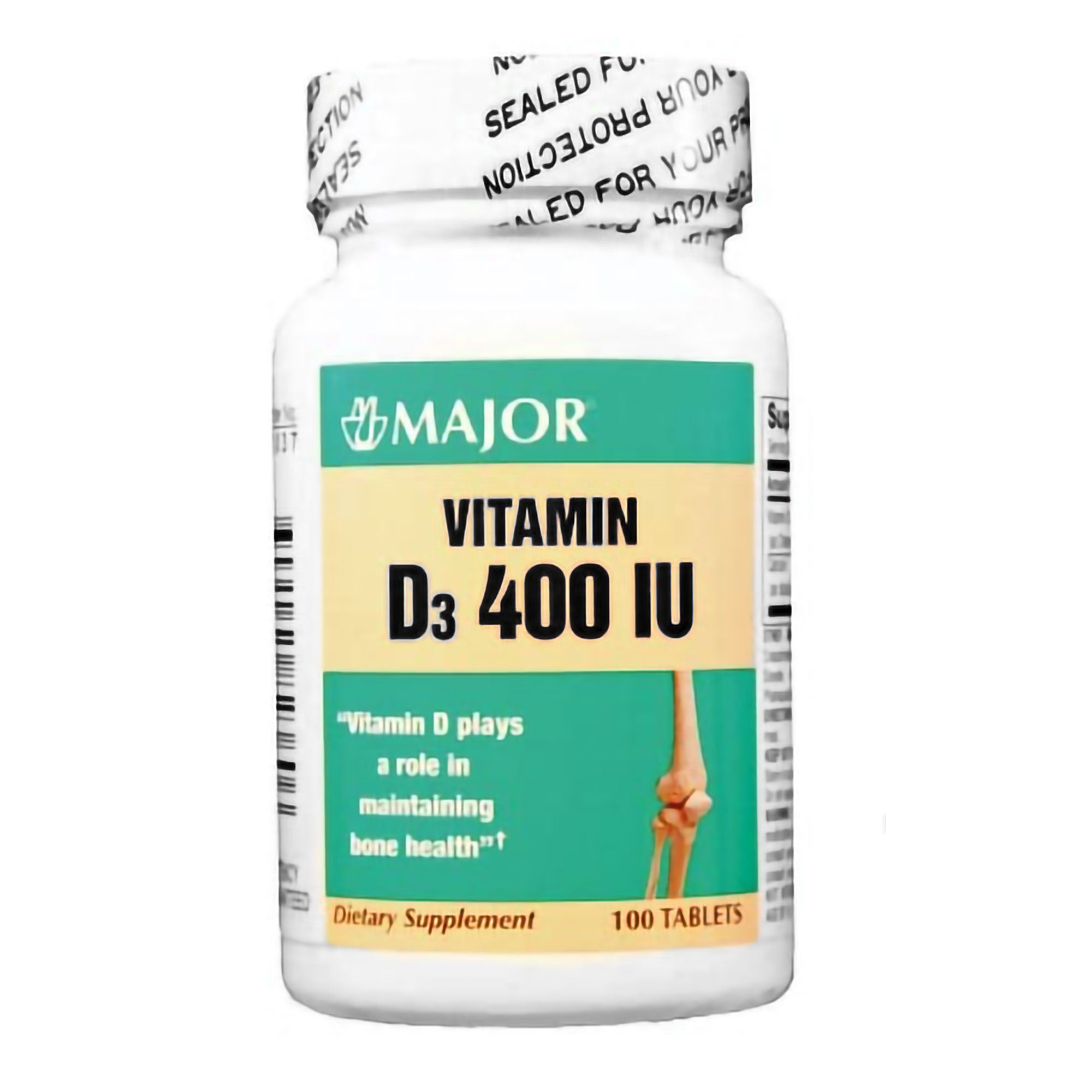 Major Vitamin D-3 Supplement (Bottle of 100) 