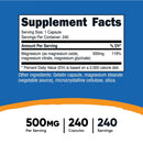 Nutricost nutricost 500 mg Magnesium Complex Extra Strength (12/CS) 