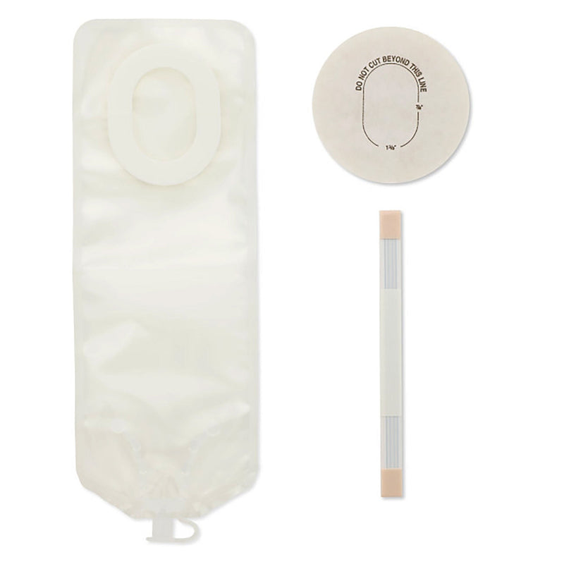 Pouchkins 1-Piece Transparent Colostomy Pouch, for Baseplates up to 35 x 22 mm (Box of 15)
