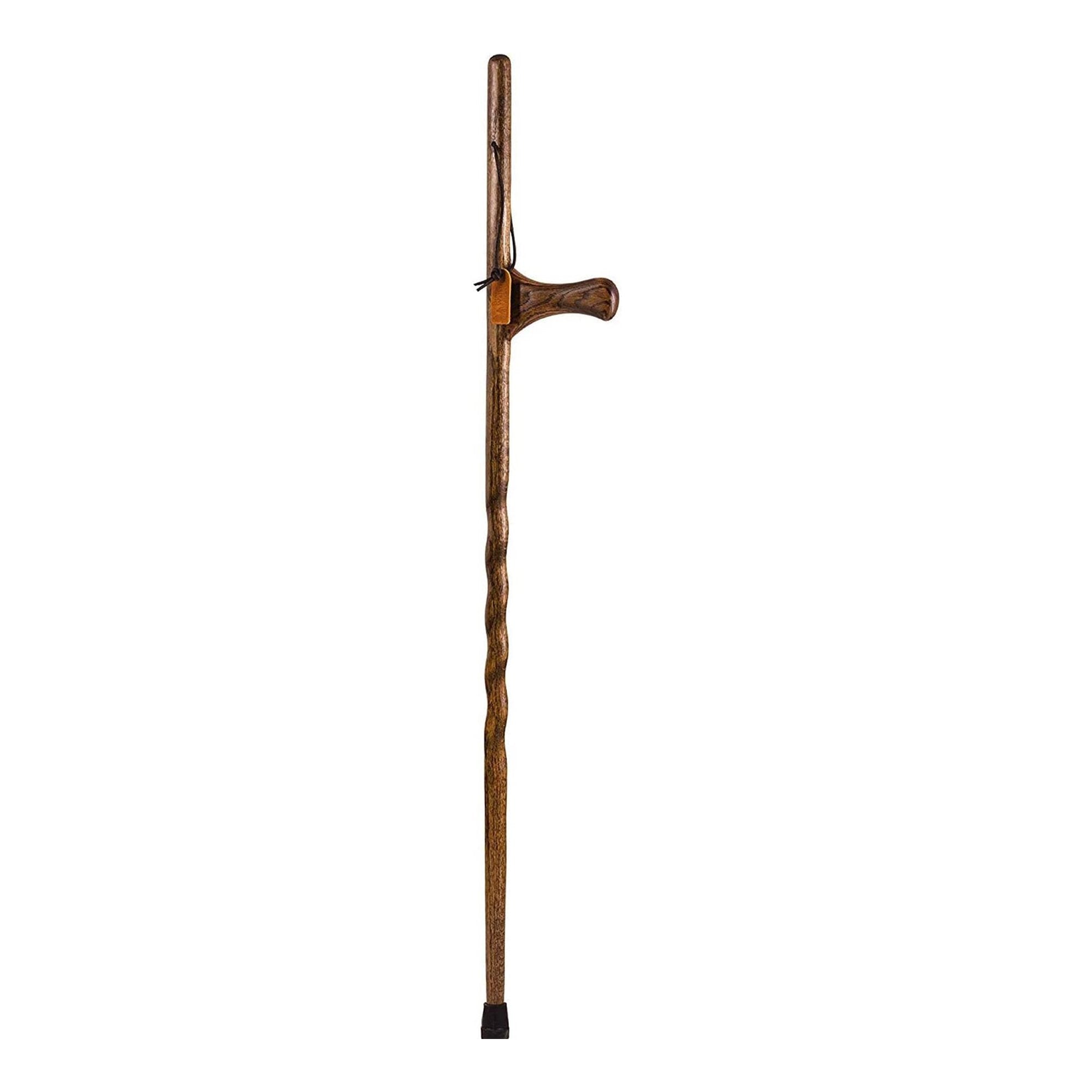 Mabis Healthcare Brazos Twisted Oak Dual Purpose Handcrafted Walking Stick, 55-Inch 