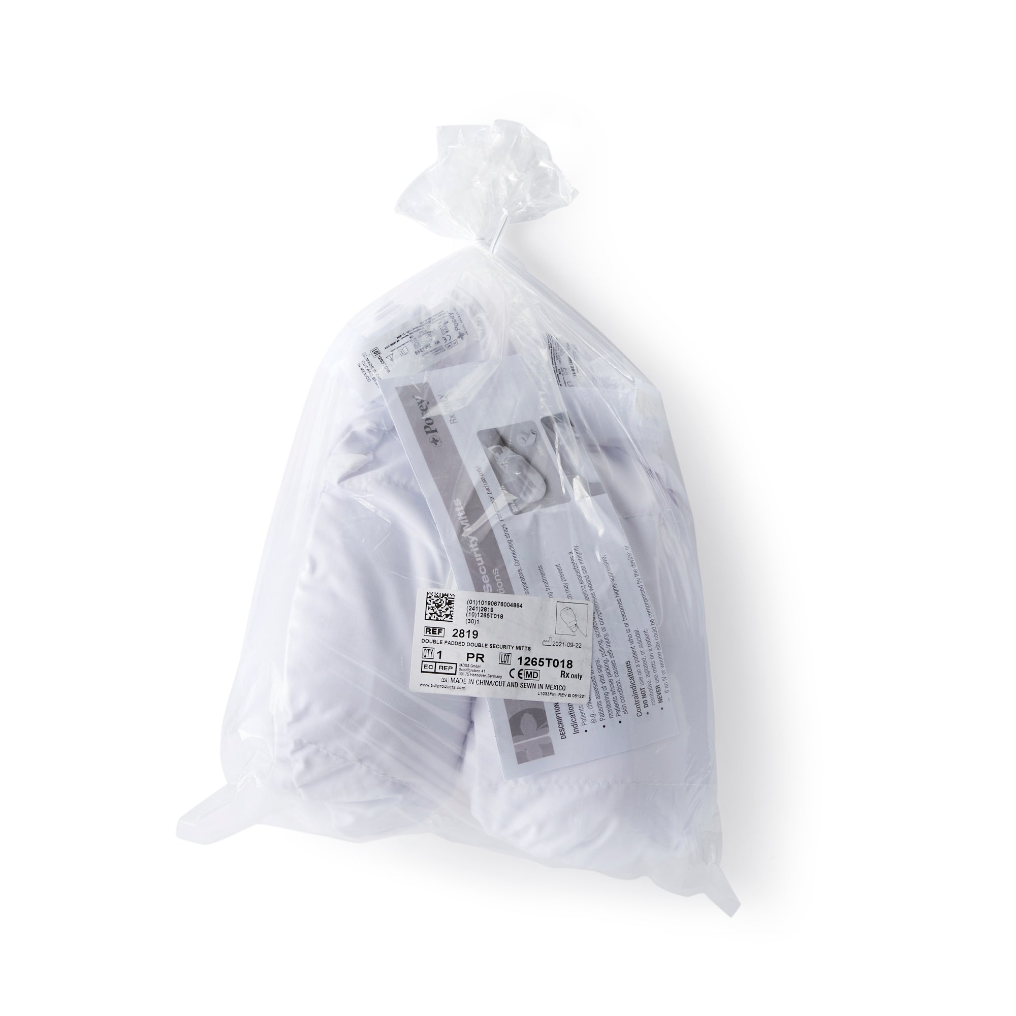 Tidi Products Posey Double-Security Hand Control Mitt, Double Padded