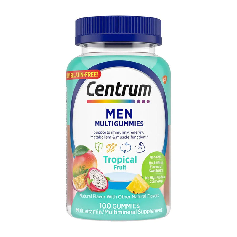 Centrum Men MultiGummies Assorted Natural Fruit Flavors (Bottle of 100)