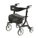 Nitro HD Bariatric Four-Wheel Rollator, Black