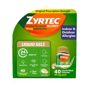 Allergy Relief Zyrtec 10 mg Strength Liqui-Gel 40 per Bottle