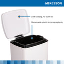 McKesson White Square Step-On Trash Can, 8 gallon (Case)