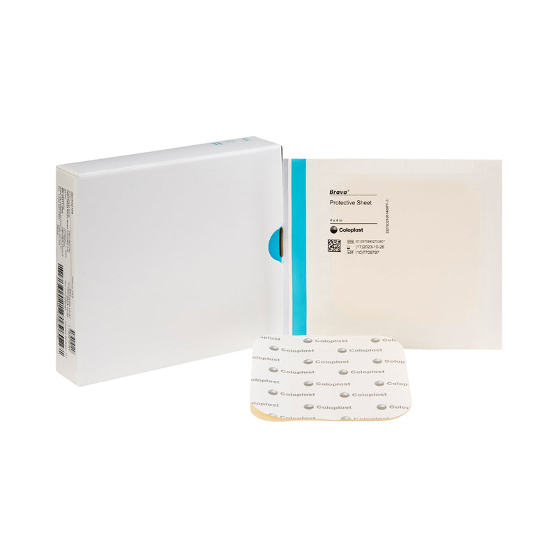 Coloplast Brava Stoma Skin Protective Sheet, 4 x 4 Inch (10/BX) 
