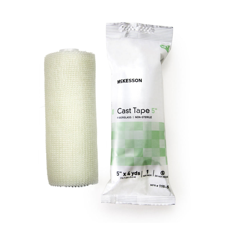 McKesson White Plaster Bandage, 5 Inch x 4 Yard (Box of 10 Rolls) 
