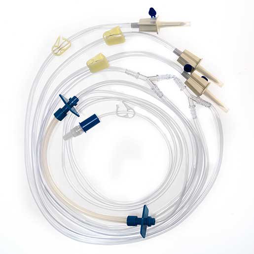TrueCare Biomedix Trifurcated Transfer Set TrueCare Non-DEHP Vented Large Bore Sterile (10/BX) 