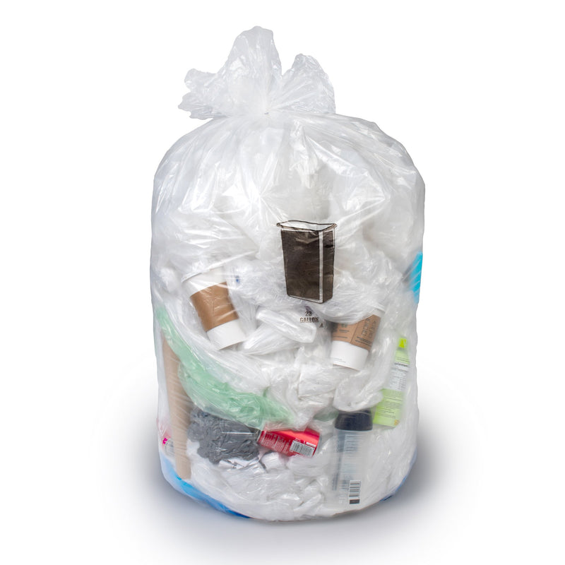 Colonial Bag Light Duty Trash Bag, Clear, 10-gallon Capacity (Case of 1000)