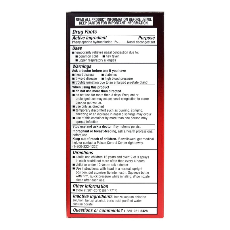 Novartis Sinus Relief 4 Way 1% Strength Nasal Spray 1 oz. 