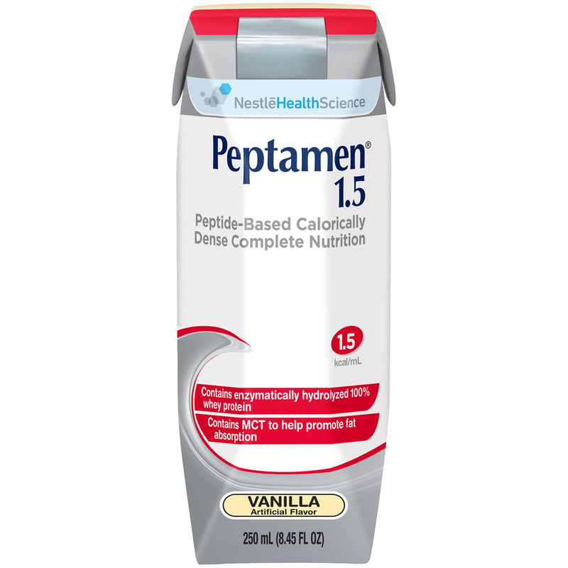 Peptamen 1.5 Vanilla Peptide-Based Calorically Dense Complete Nutrition, 250 mL (Case of 24)
