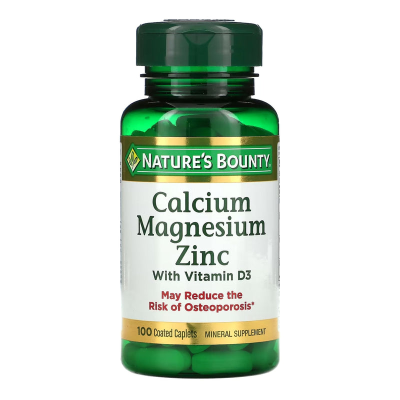 Nature's Bounty Calcium Magnesium Zinc Coated Caplets 