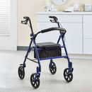 McKesson Folding Steel Four-Wheel Rollator, Blue (Each)