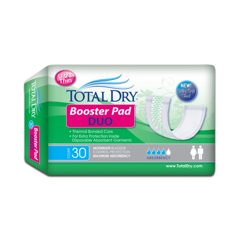 TotalDry Duo Maximum Absorbency Incontinence Booster Pad, 12-Inch Length (Case of 180)