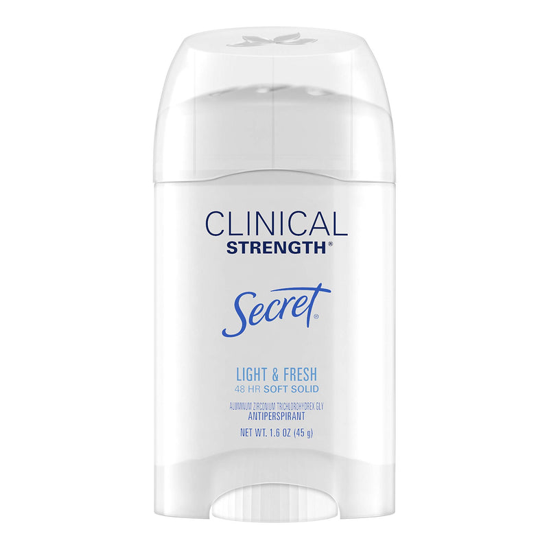 Antiperspirant / Deodorant Secret Clinical Strength Solid 1.6 oz. Light and Fresh Scent (Each)