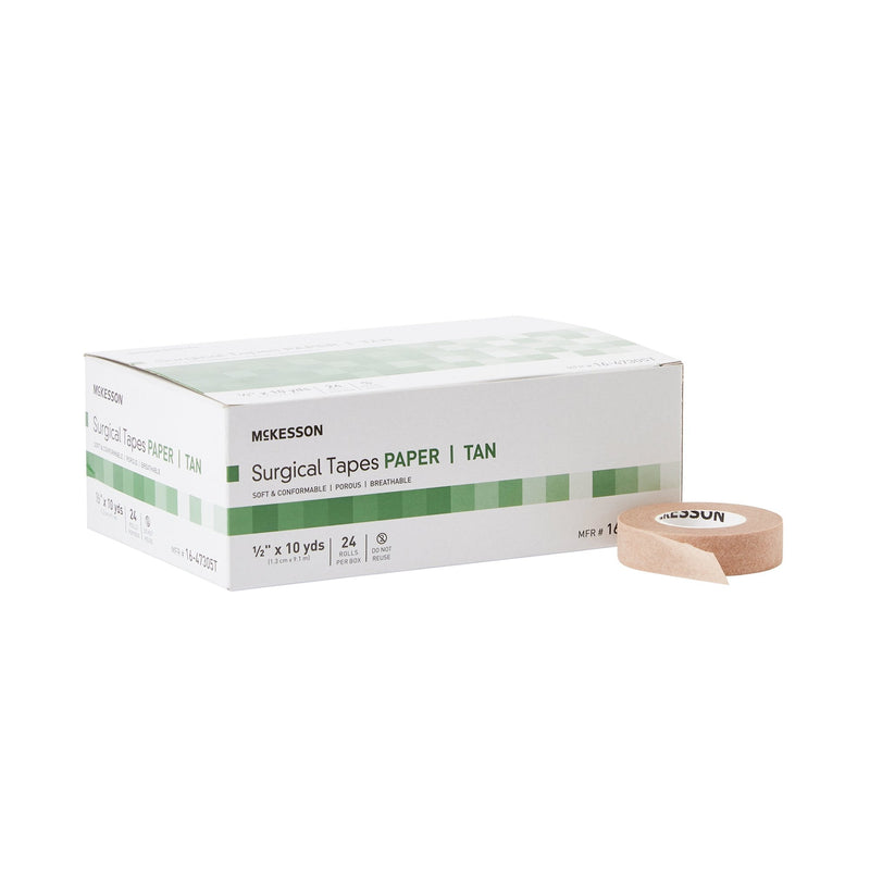 McKesson Brand McKesson Paper Medical Tape, 1/2 Inch x 10 Yard, Tan (288/CS) 
