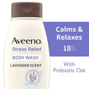Aveeno Stress Relief Body Wash Lavender, 18-ounce Bottle (Each)