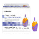 McKesson Pressure Activated Safety Lancets, 30 Gauge, Purple (Case of 2000)
