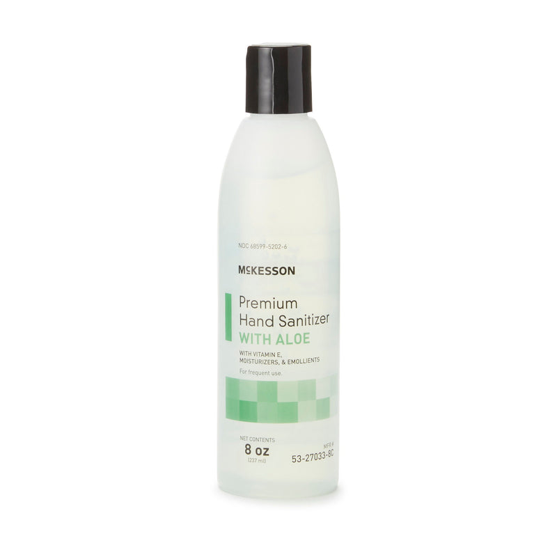 McKesson Premium Hand Sanitizer with Aloe, 8-ounce Bottle (Case of 48)
