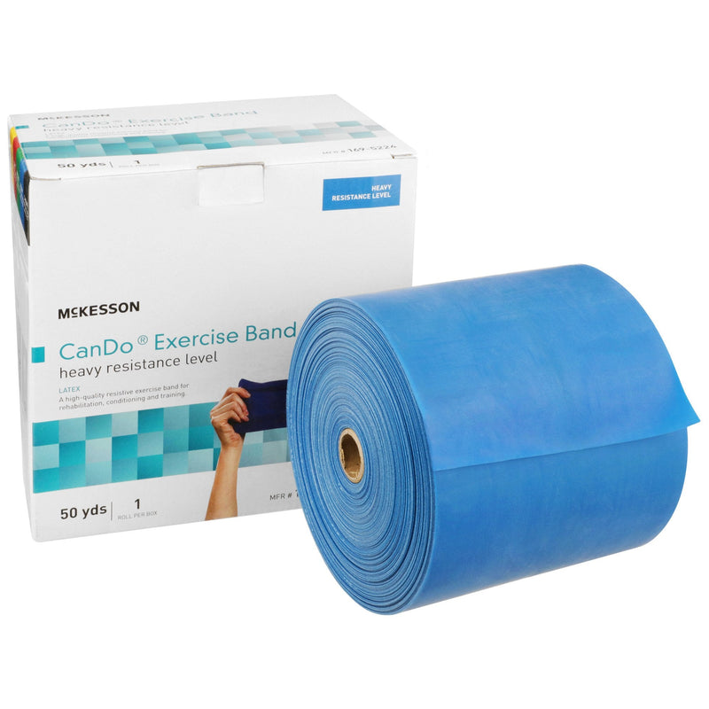 McKesson Brand McKesson Exercise Resistance Band, Blue, 5 Inch x 50 Yard, Heavy Resistance 
