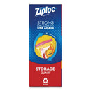 Reclosable Bag Ziploc 7 X 7-7/16 Inch Plastic Clear / White Block Zipper Closure (Box of 48)