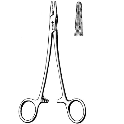 Sklar Mayo-Hegar Needle Holder - 7", Serrated, Extra Broad Jaw - 20-2270 