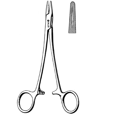 Sklar Mayo-Hegar Needle Holder - 7", Serrated, Extra Broad Jaw - 20-2270