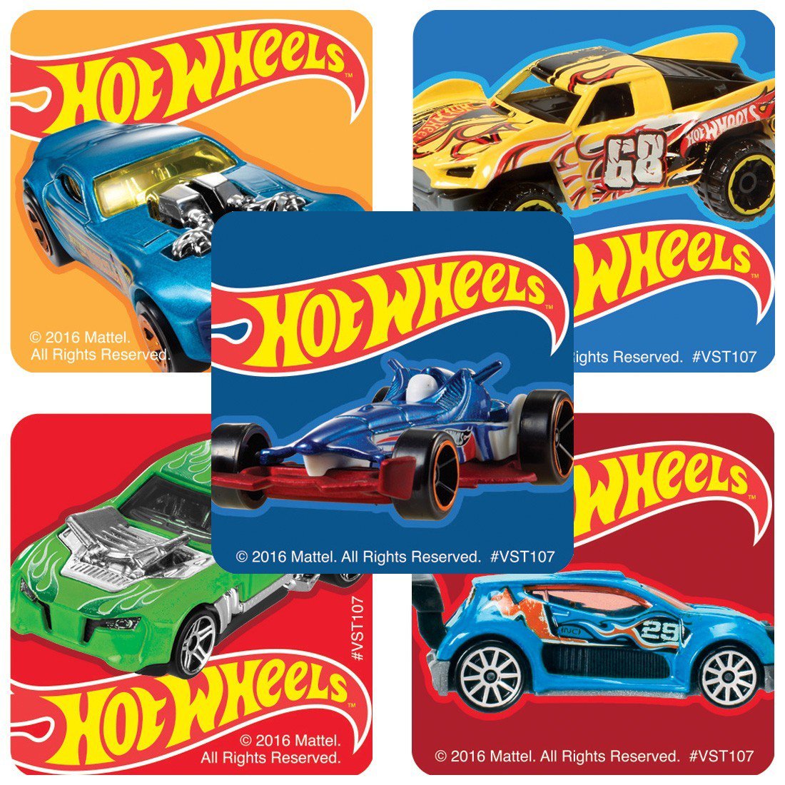 SmileMakers Sticker Value Stickers 250 per Roll Classic Hot Wheels 1-5/8 X 1-5/8 Inch (250/RL) 
