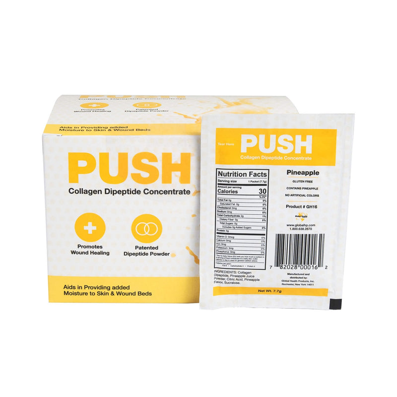 Global Health Products PUSH Collagen Dipeptide Concentrate, Pineapple Flavor (180/CS) 