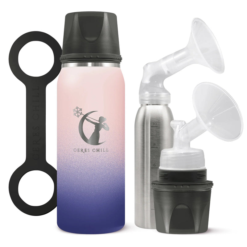 Ceres Chill OG Stainless Steel Breast Milk Chiller Container, Blue & Pink Ombre (12/CS)