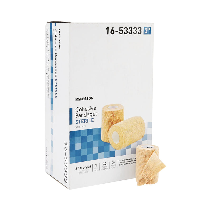 McKesson Self-adherent Closure Cohesive Bandage, 3 Inch x 5 Yard (Case of 24)