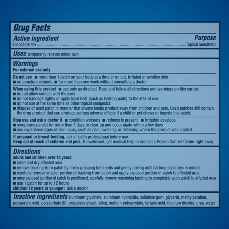 Sanofi Aspercreme Lidocaine Pain Relief Patches XL (3/BX) 