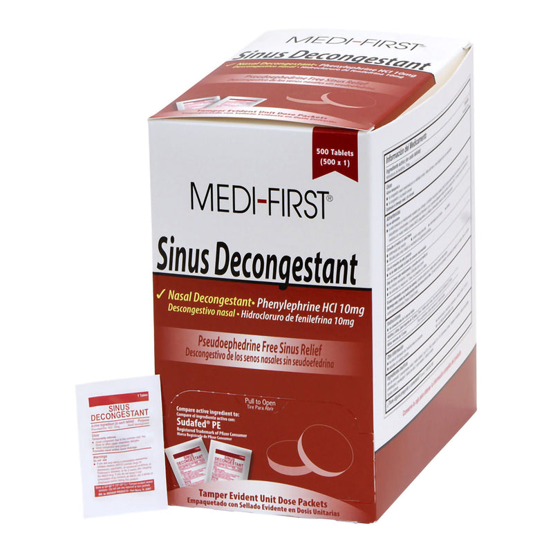 Medi-First Phenylephrine Sinus Relief (Box of 500)