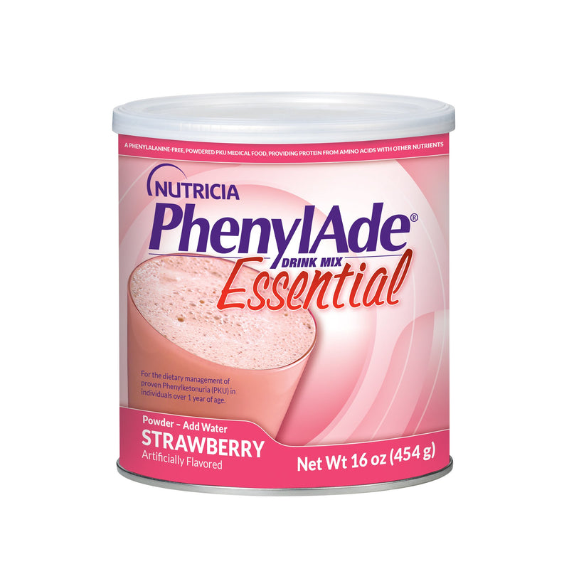 Oral Supplement PhenylAde Strawberry Flavor Powder 16 oz. / 454 Gram Canister (Case of 6)