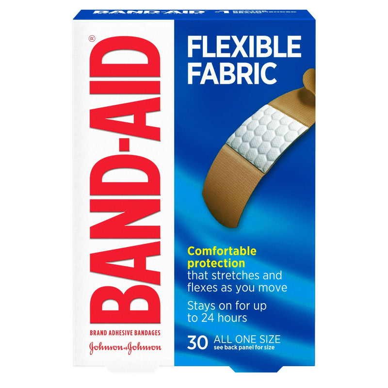 Band-Aid Flexible Fabric Adhesive Bandages (Box of 30)