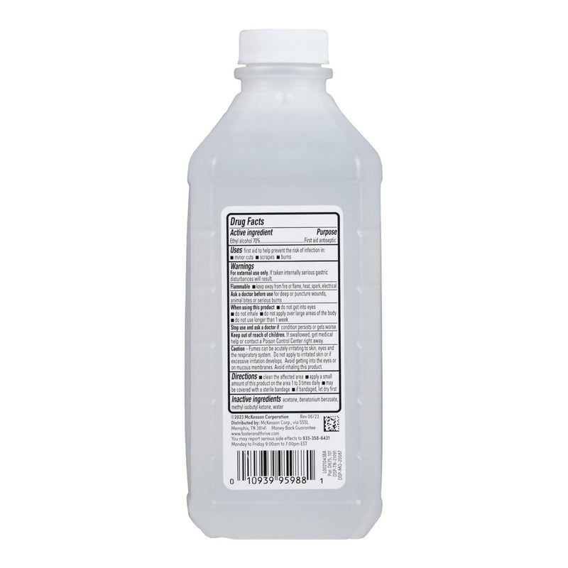 Foster & Thrive 70% Ethyl Rubbing Alcohol, 16-ounce Bottle (12/CS) 