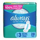 Procter & Gamble Always Ultra Thin Extra Long Super Pads, Size 3 (28/PK) 
