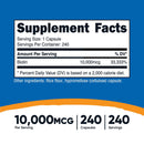 Dietary Supplement nutricost Biotin 10 mg Strength Capsule 240 Per Bottle (Case of 2880)