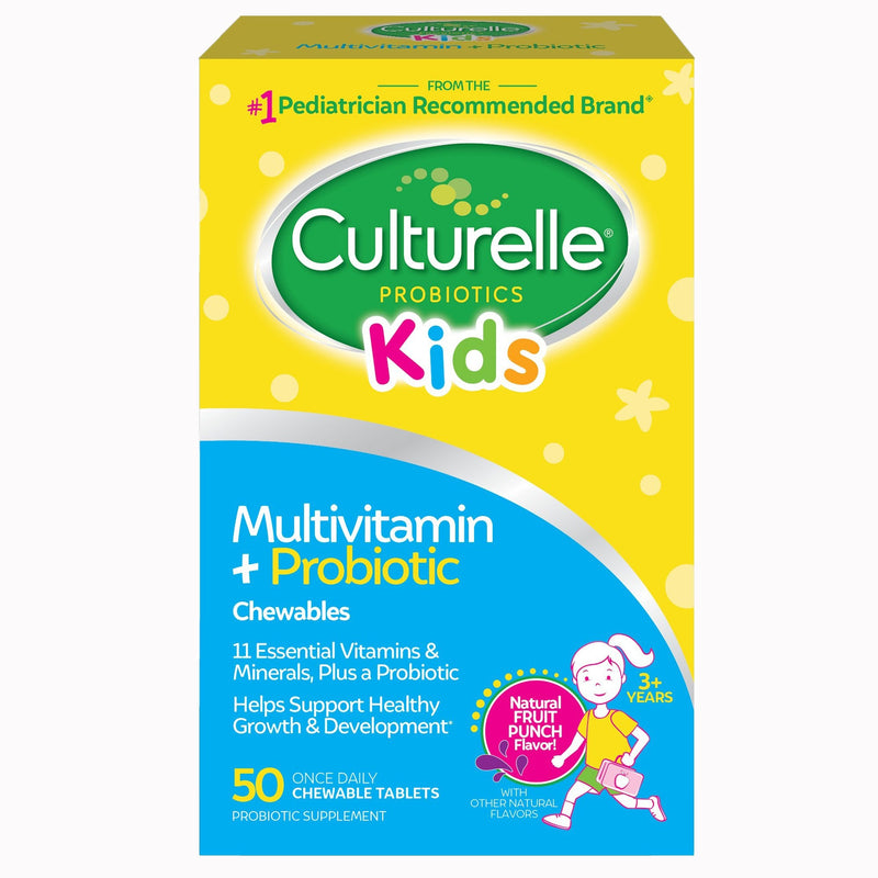 i-Health Inc Culturelle Kids Multivitamin + Probiotic Chewable Tablets Natural Fruit Punch (24/CS) 